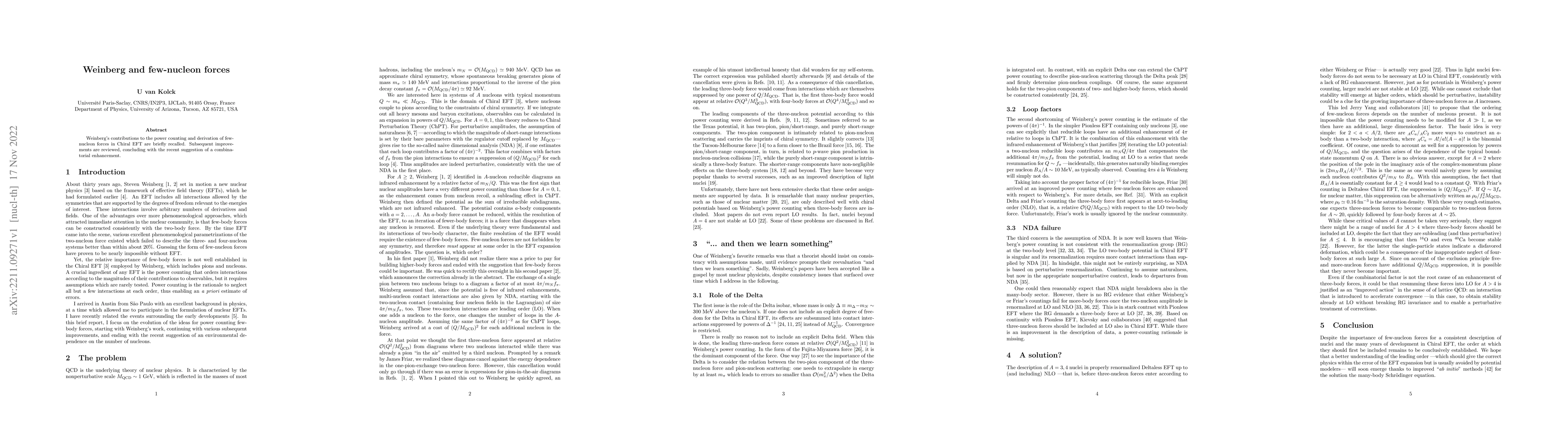 Thumbnail for Weinberg and few-nucleon forces