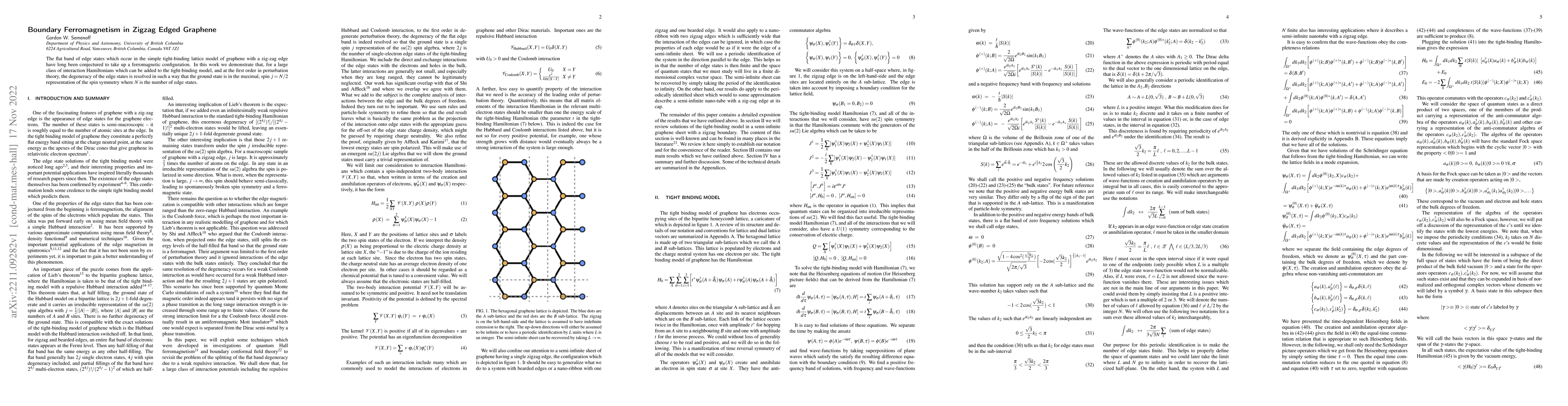 Thumbnail for Boundary Ferromagnetism in Zigzag Edged Graphene