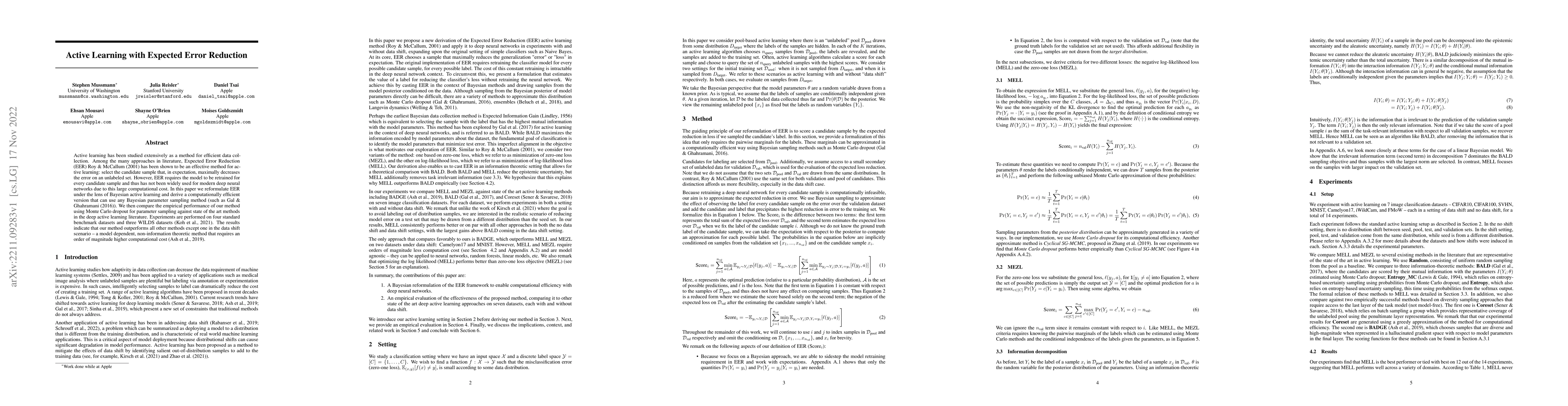Thumbnail for Active Learning with Expected Error Reduction