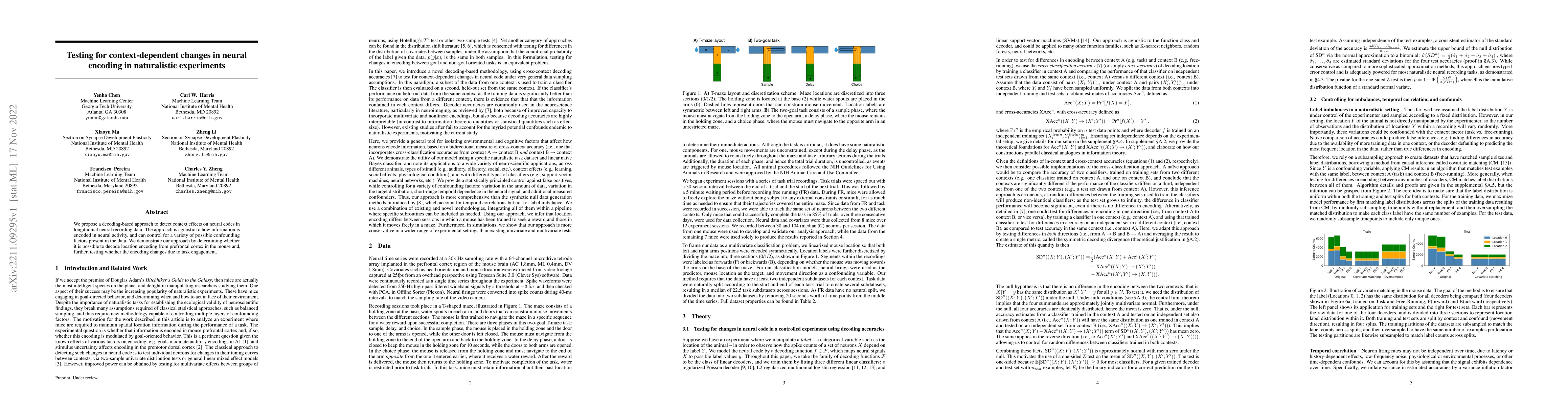 Thumbnail for Testing for context-dependent changes in neural encoding in naturalistic
  experiments