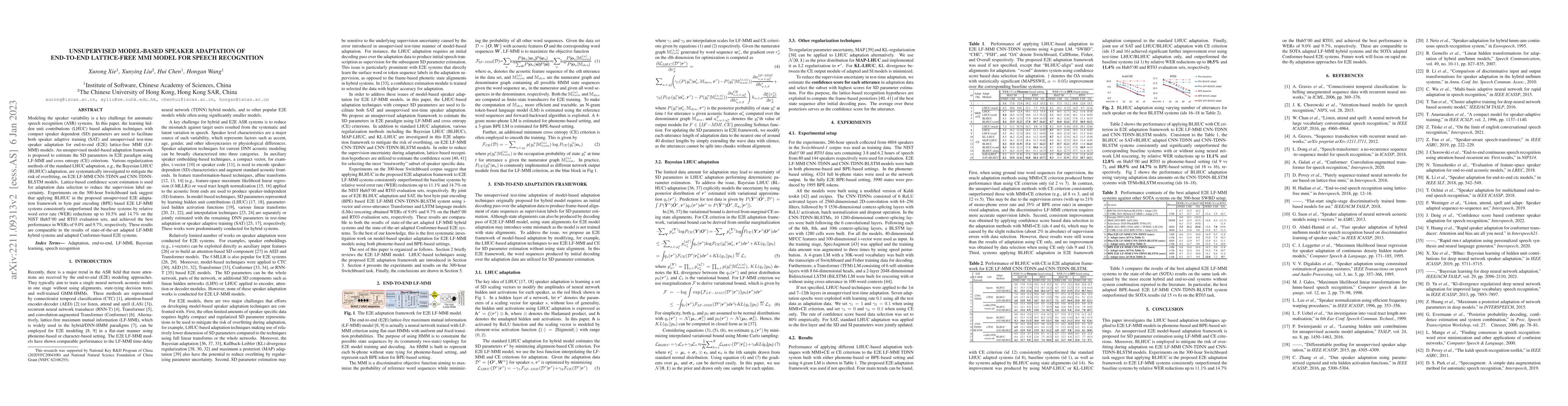 Thumbnail for Unsupervised Model-based speaker adaptation of end-to-end lattice-free
  MMI model for speech recognition