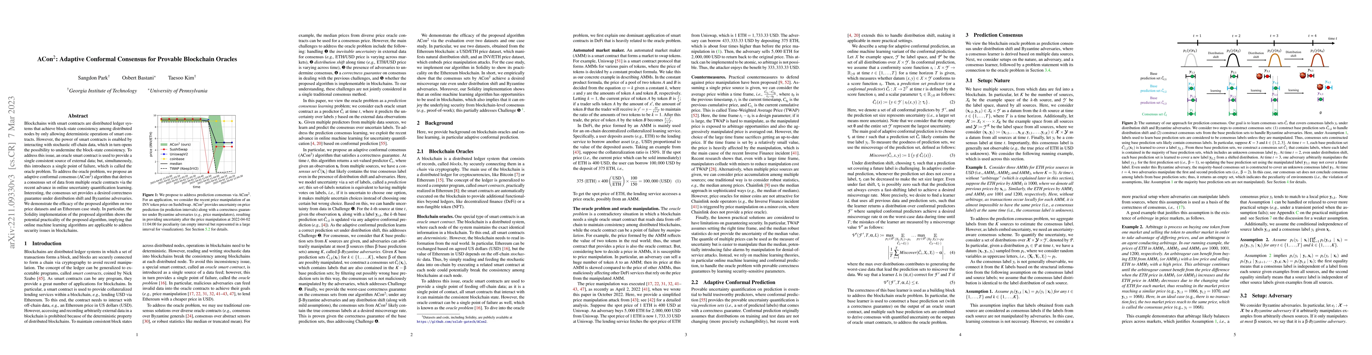 Thumbnail for ACon$^2$: Adaptive Conformal Consensus for Provable Blockchain Oracles
