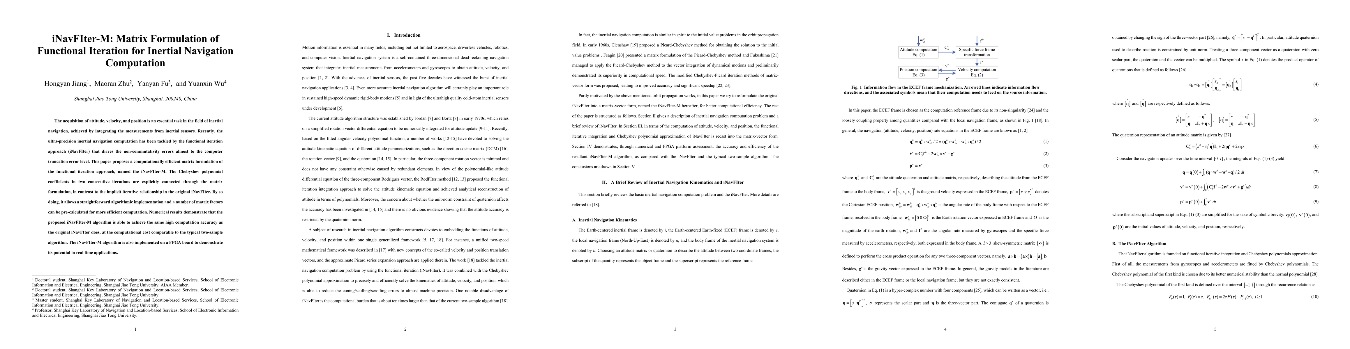 Thumbnail for iNavFIter-M: Matrix Formulation of Functional Iteration for Inertial
  Navigation Computation
