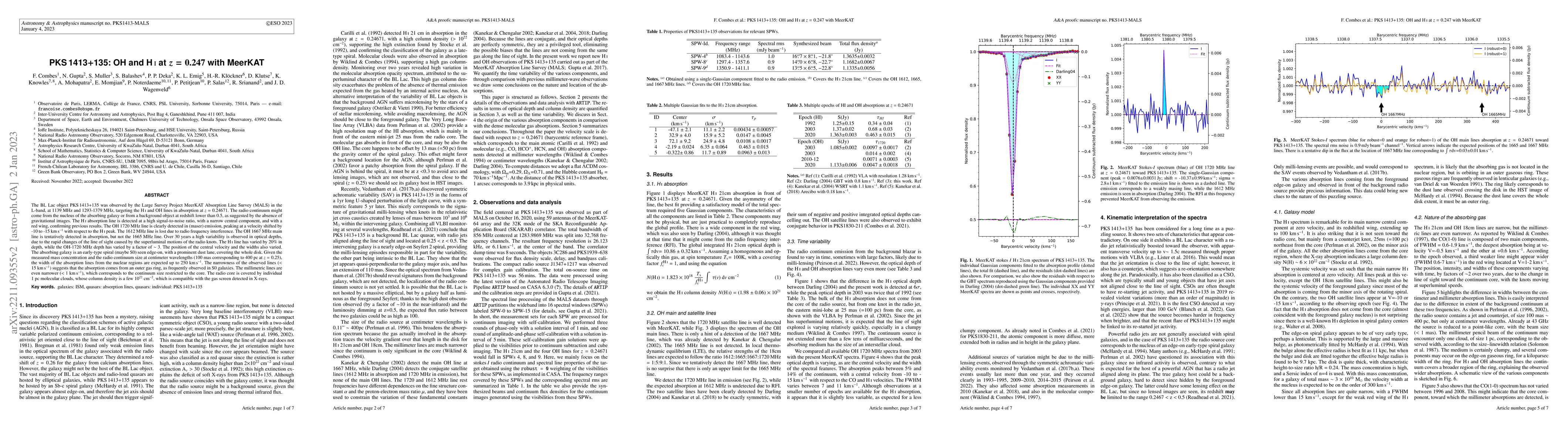 Thumbnail for PKS1413+135: OH and HI at z = 0.247 with MeerKAT