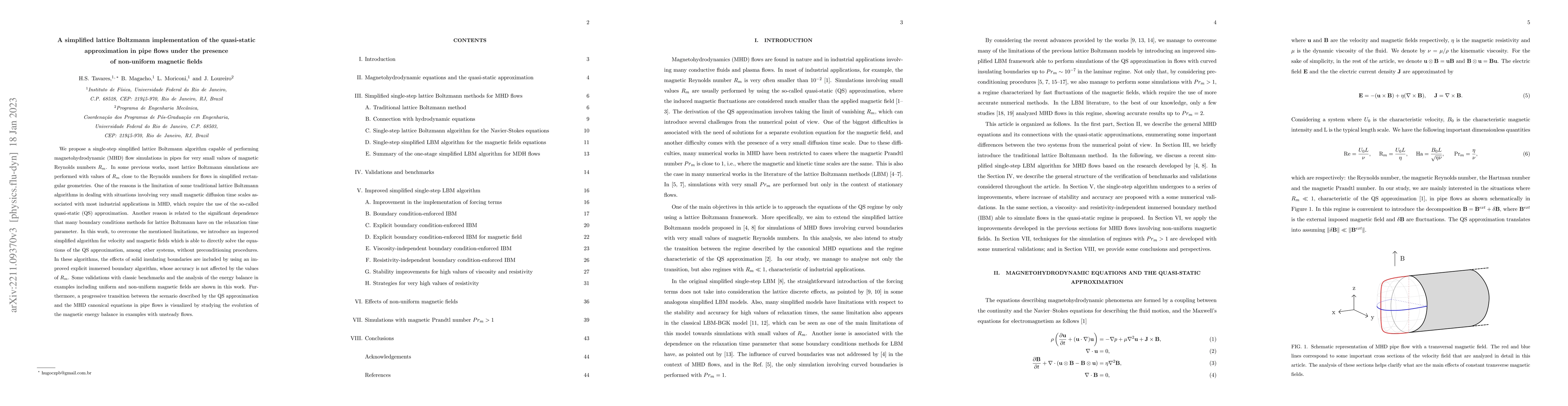 Thumbnail for A simplified lattice Boltzmann implementation of the quasi-static
  approximation in pipe flows under the presence of non-uniform magnetic fields