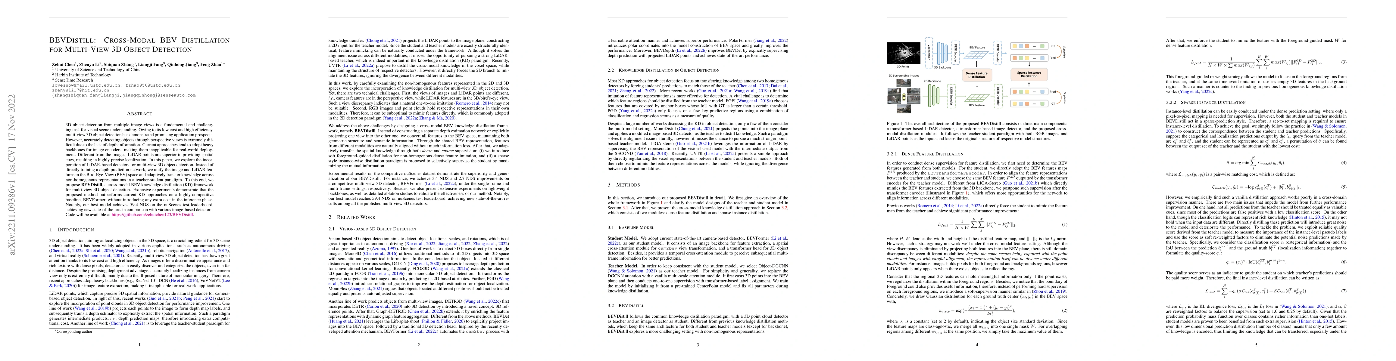 Thumbnail for BEVDistill: Cross-Modal BEV Distillation for Multi-View 3D Object
  Detection