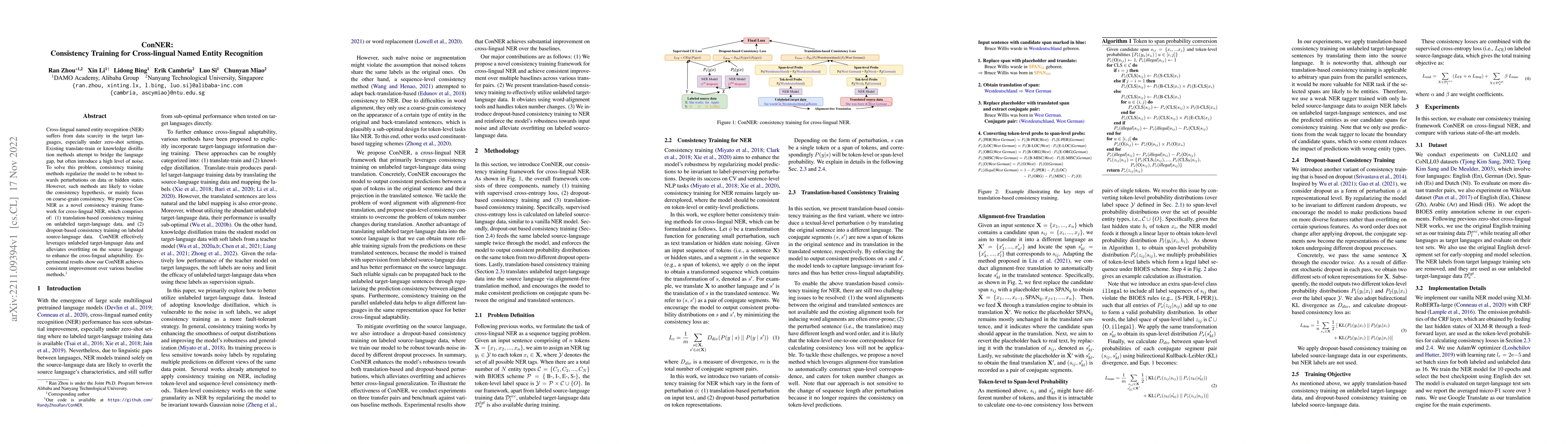 Thumbnail for ConNER: Consistency Training for Cross-lingual Named Entity Recognition