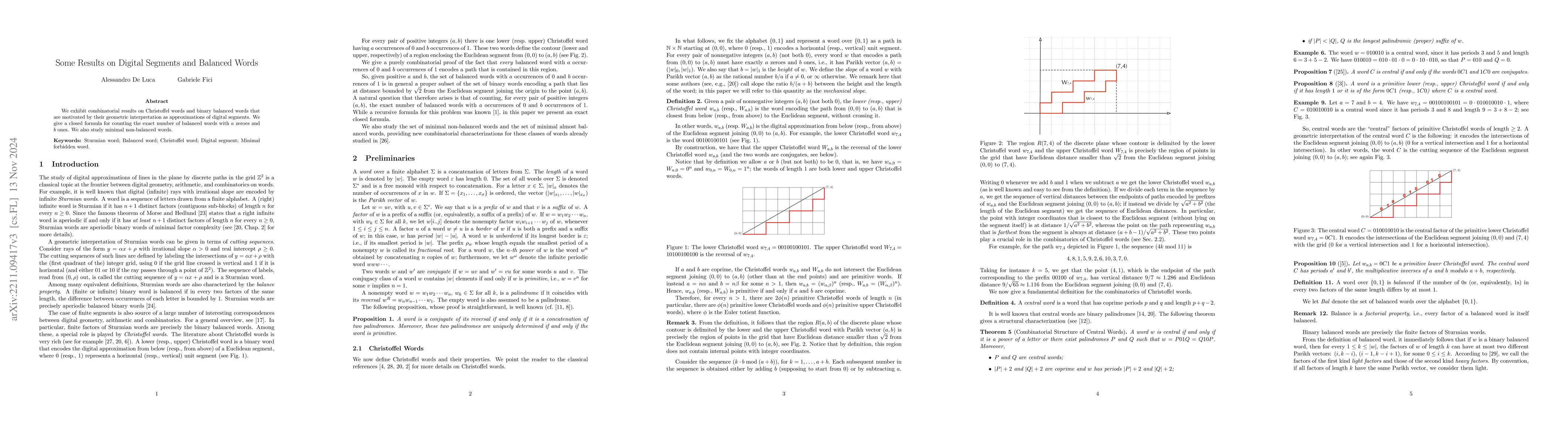 Thumbnail for Some Results on Digital Segments and Balanced Words