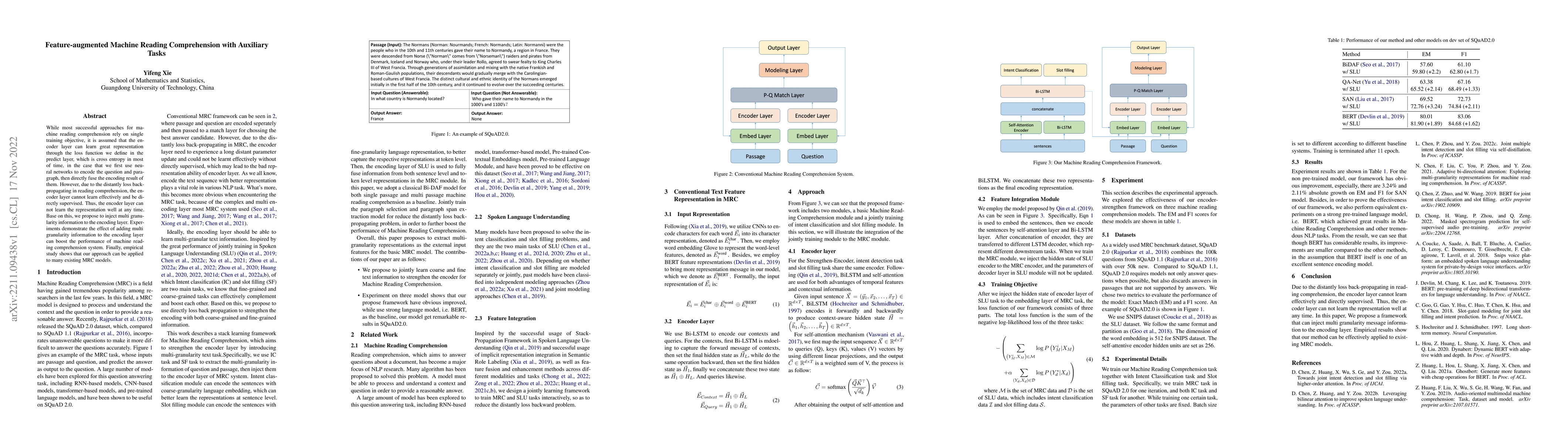 Thumbnail for Feature-augmented Machine Reading Comprehension with Auxiliary Tasks
