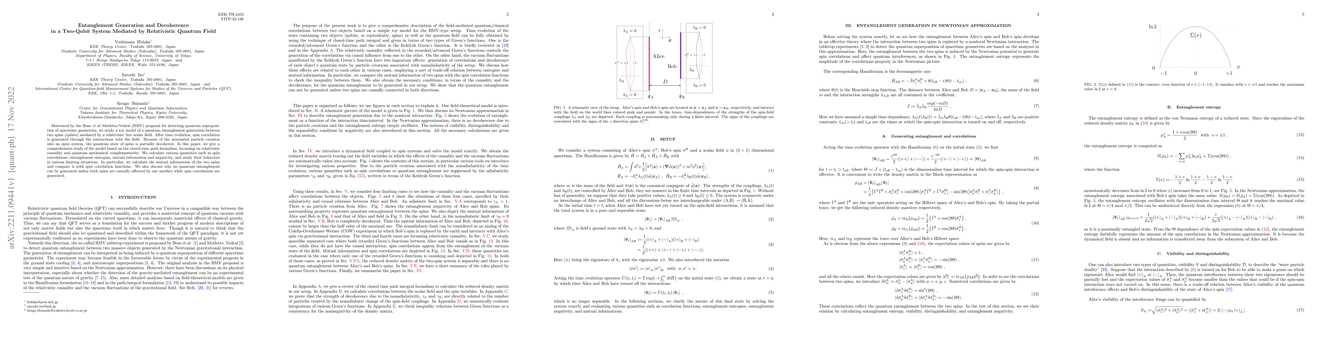Thumbnail for Entanglement Generation and Decoherence in a Two-Qubit System Mediated
  by Relativistic Quantum Field