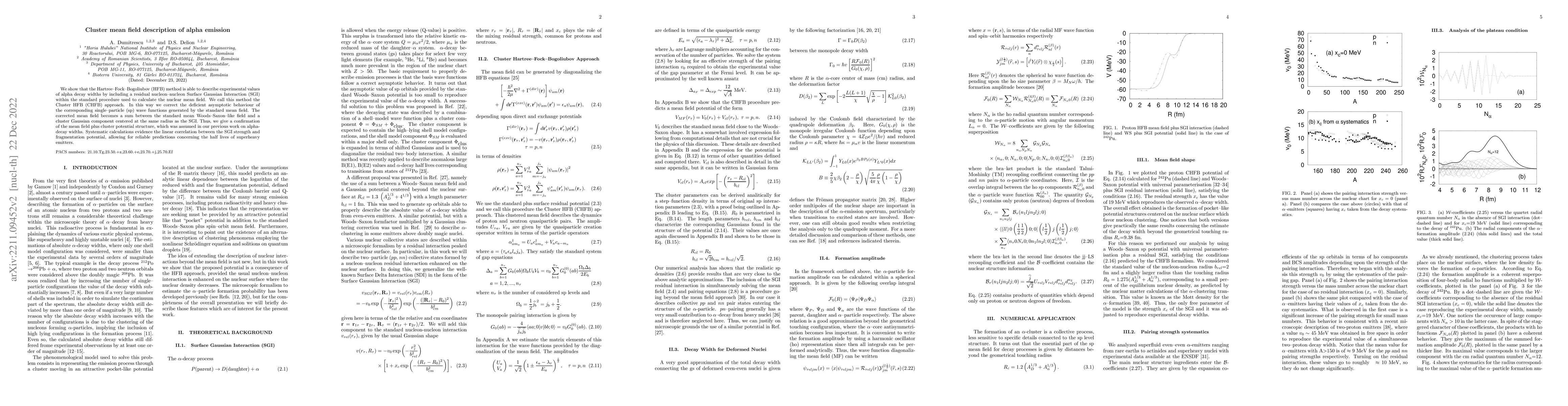 Thumbnail for Cluster mean field description of alpha emission
