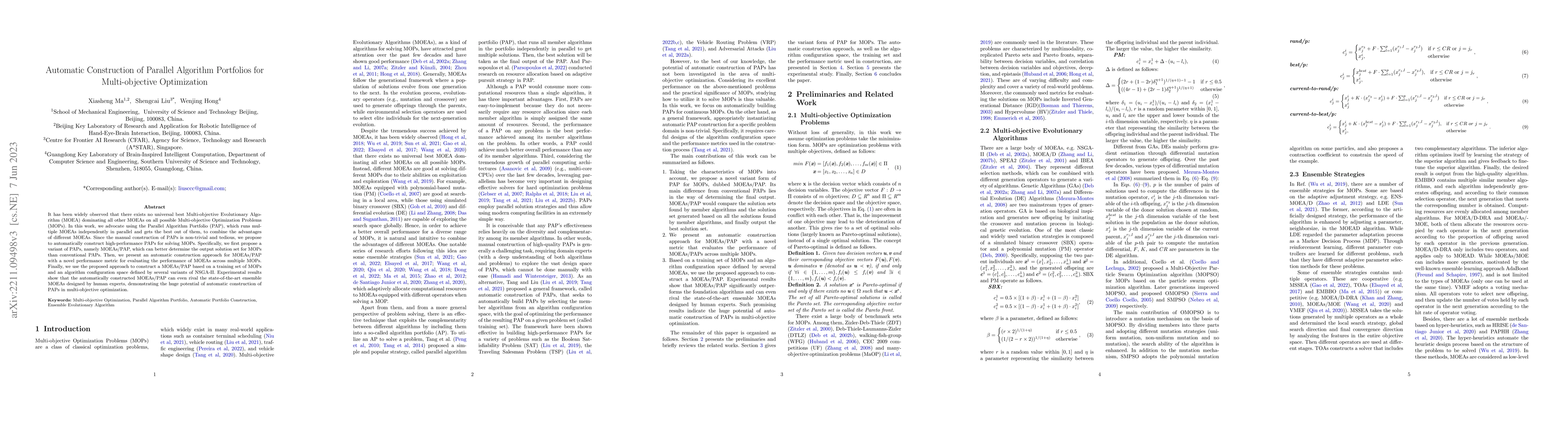 Thumbnail for Automatic Construction of Parallel Algorithm Portfolios for
  Multi-objective Optimization