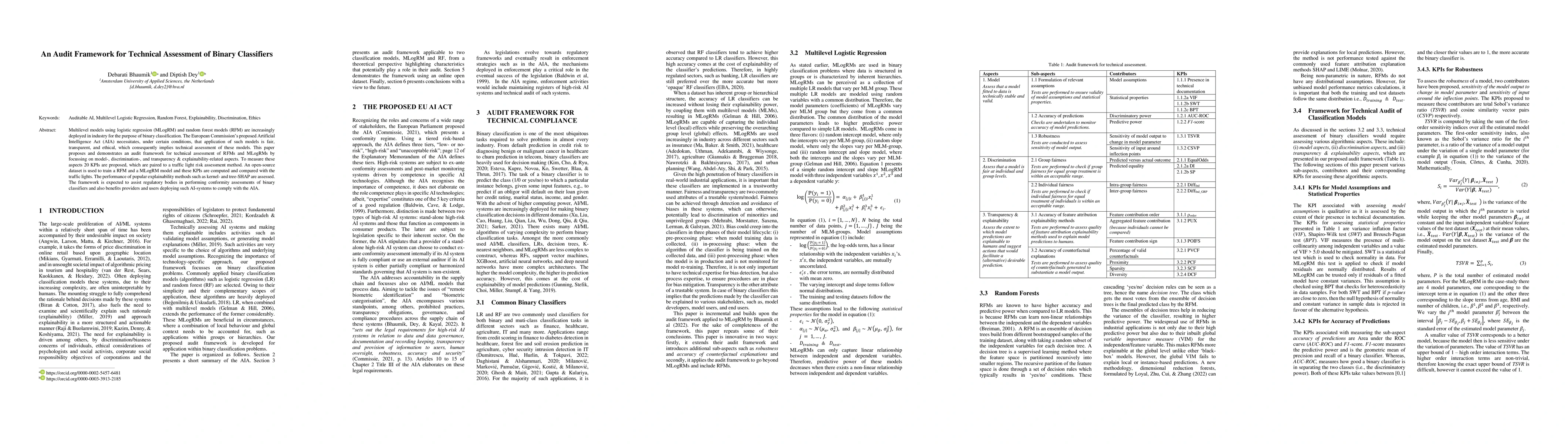 Thumbnail for An Audit Framework for Technical Assessment of Binary Classifiers