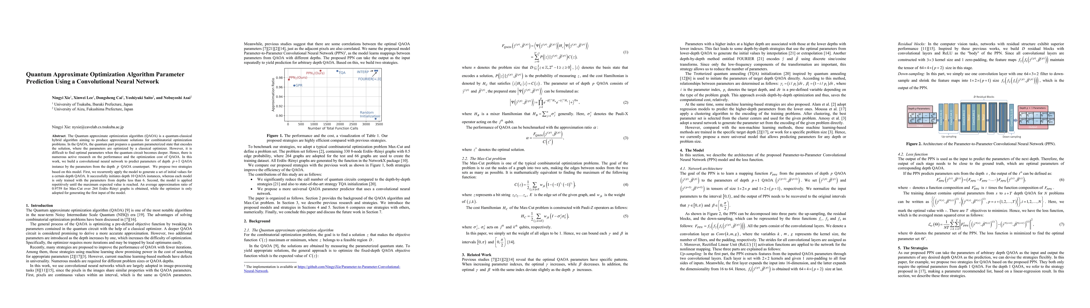 Thumbnail for Quantum Approximate Optimization Algorithm Parameter Prediction Using a
  Convolutional Neural Network