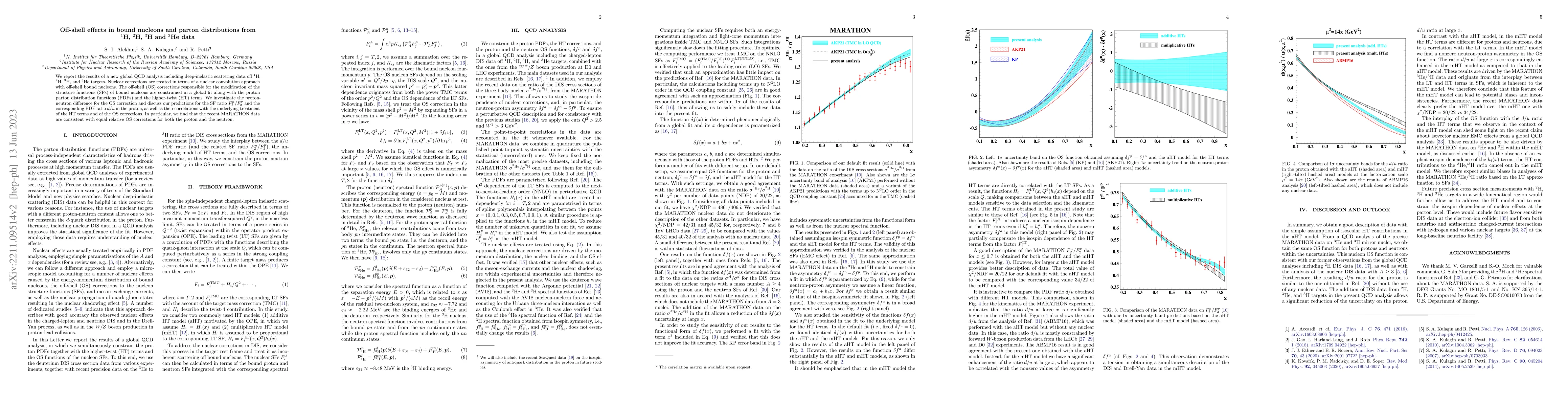 Thumbnail for Off-shell effects in bound nucleons and parton distributions from $^1$H,
  $^2$H, $^3$H and $^3$He data