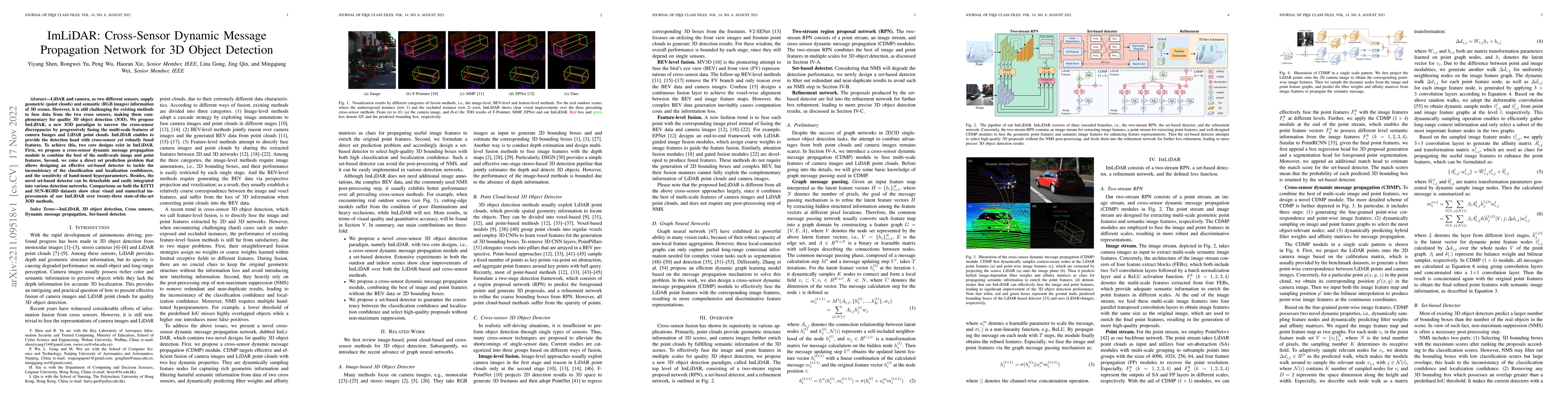 Thumbnail for ImLiDAR: Cross-Sensor Dynamic Message Propagation Network for 3D Object
  Detection