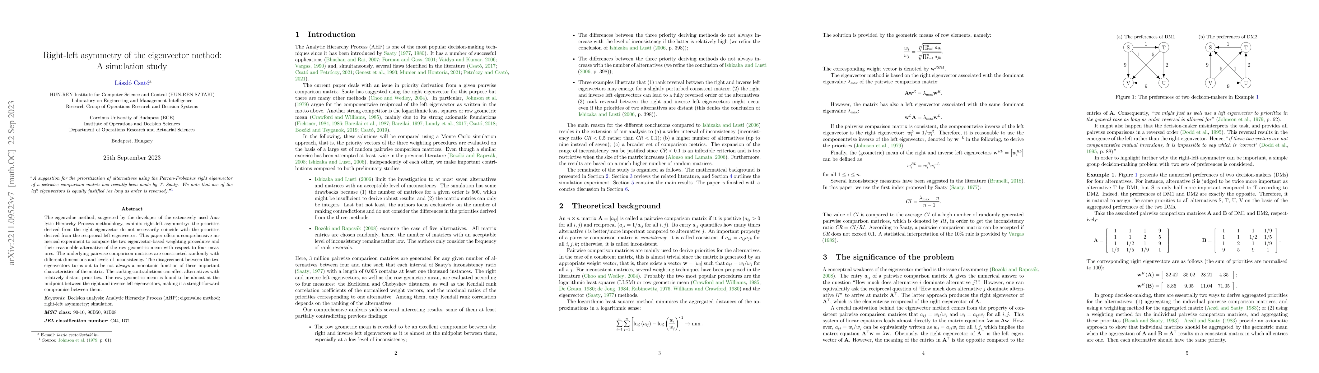 Thumbnail for Right-left asymmetry of the eigenvector method: A simulation study