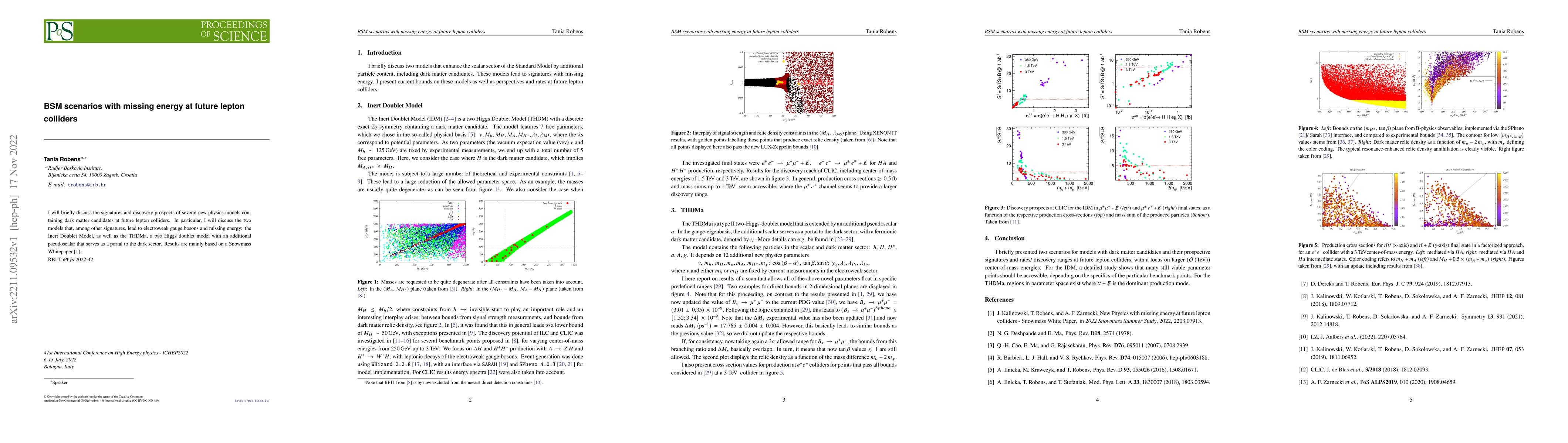 Thumbnail for BSM scenarios with missing energy at future lepton colliders
