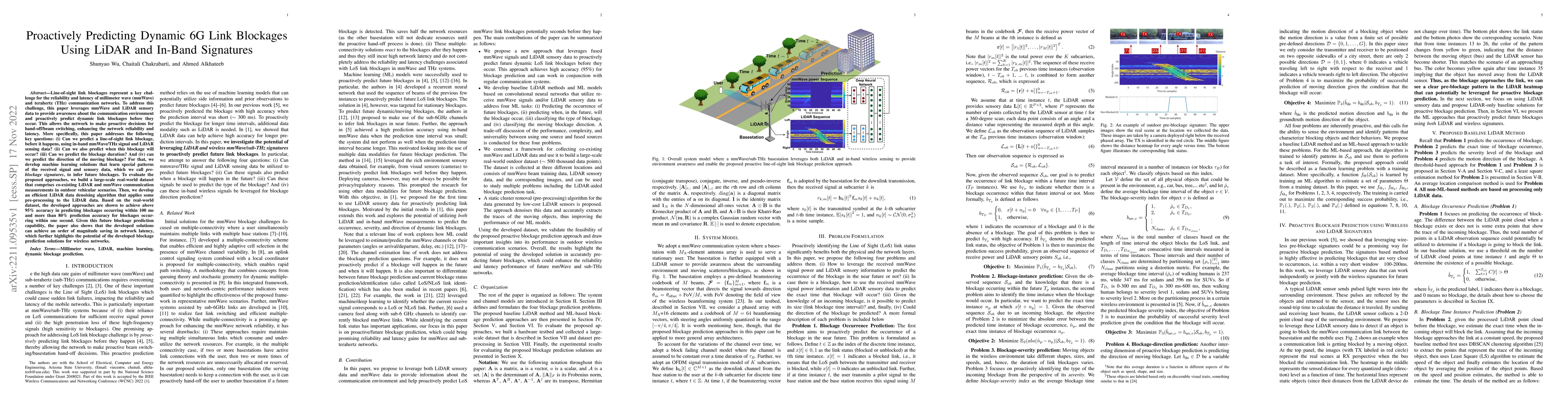 Thumbnail for Proactively Predicting Dynamic 6G Link Blockages Using LiDAR and In-Band
  Signatures