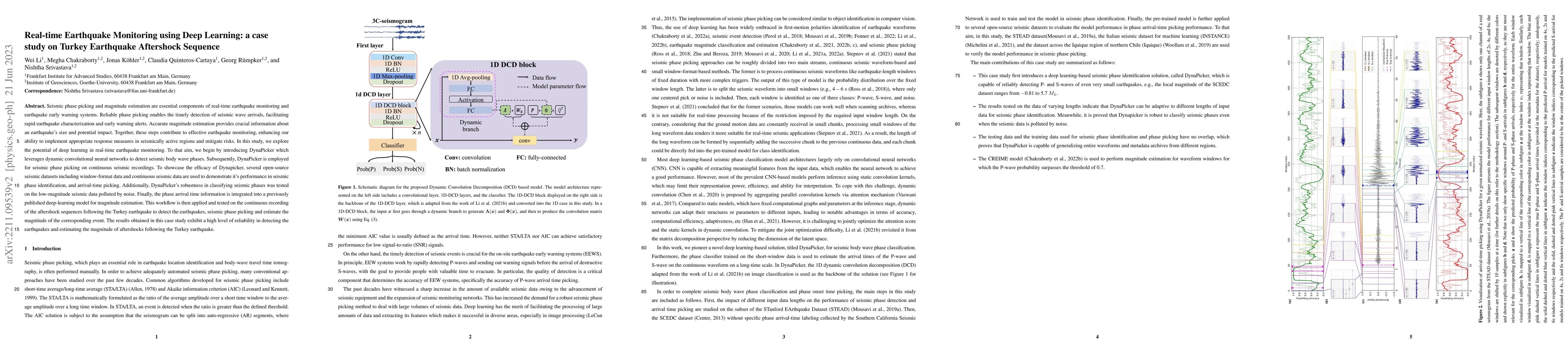 Thumbnail for Real-time Earthquake Monitoring using Deep Learning: a case study on
  Turkey Earthquake Aftershock Sequence