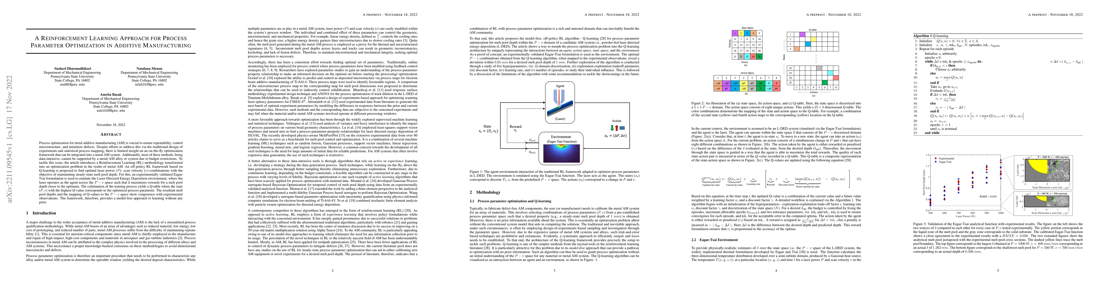 Thumbnail for A Reinforcement Learning Approach for Process Parameter Optimization in
  Additive Manufacturing