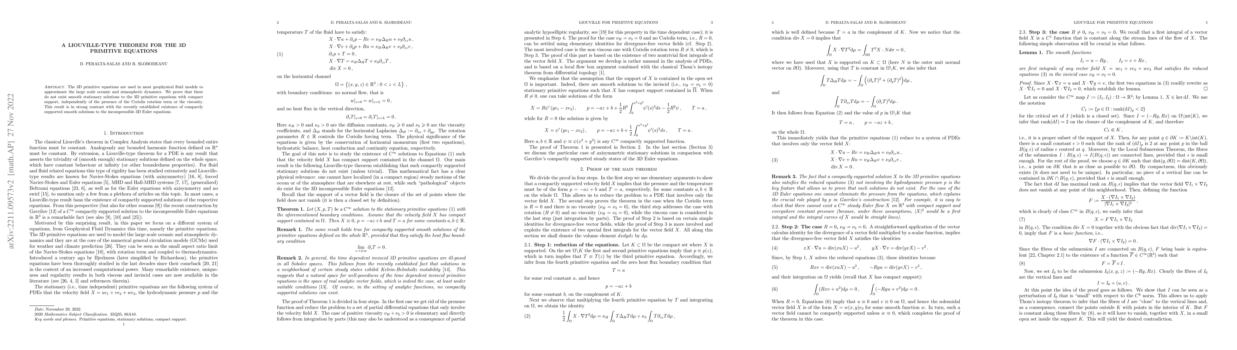 Thumbnail for A Liouville-type theorem for the 3D primitive equations