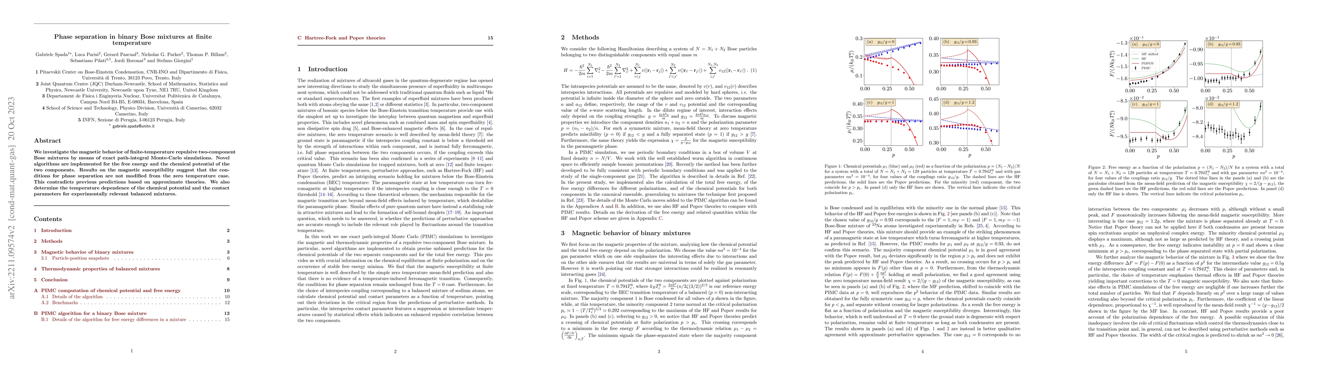 Thumbnail for Phase separation in binary Bose mixtures at finite temperature