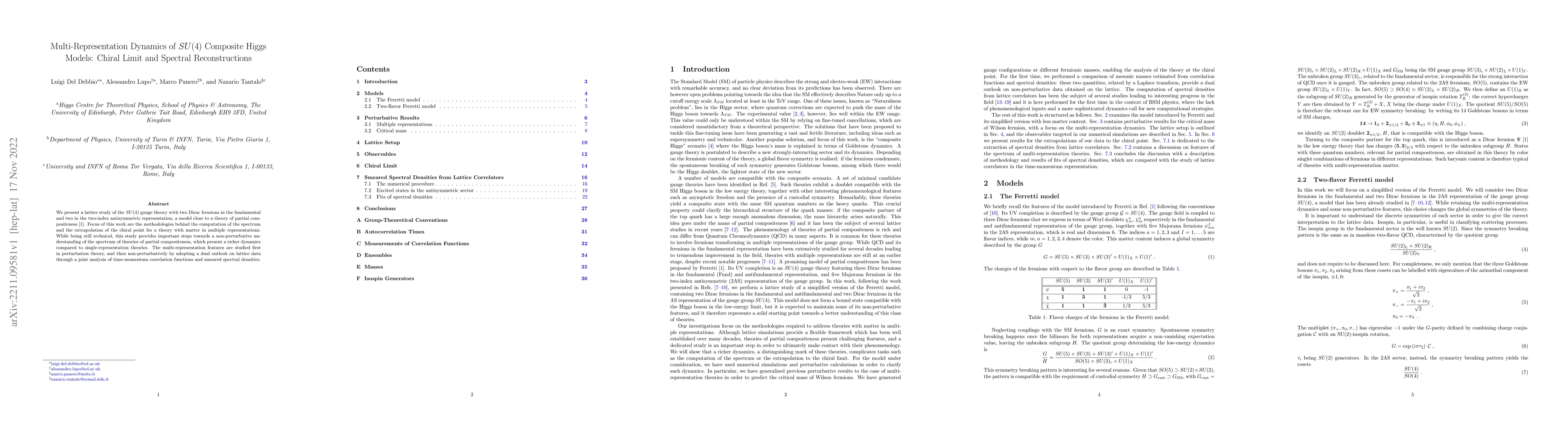Thumbnail for Multi-Representation Dynamics of SU(4) Composite Higgs Models: Chiral
  Limit and Spectral Reconstructions
