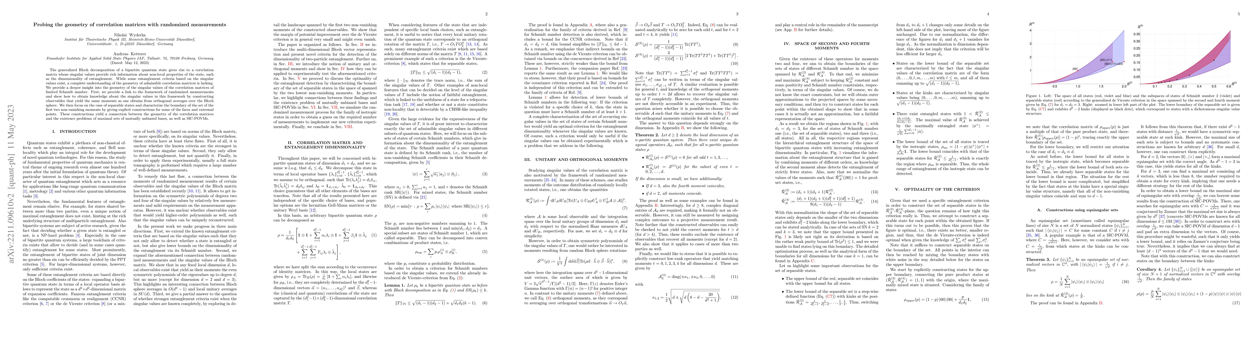 Thumbnail for Probing the geometry of correlation matrices with randomized
  measurements