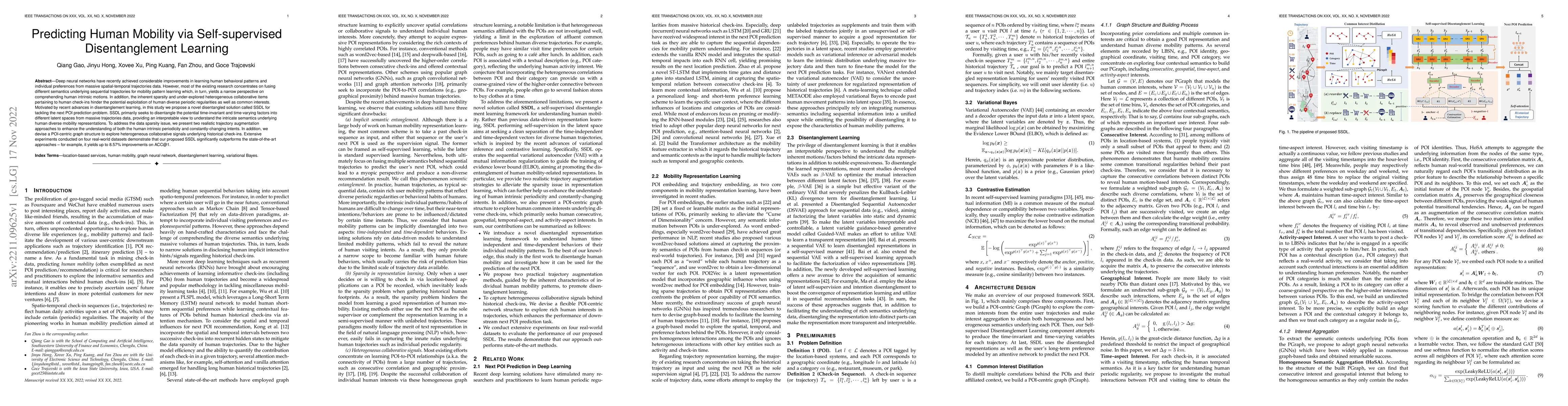 Thumbnail for Predicting Human Mobility via Self-supervised Disentanglement Learning