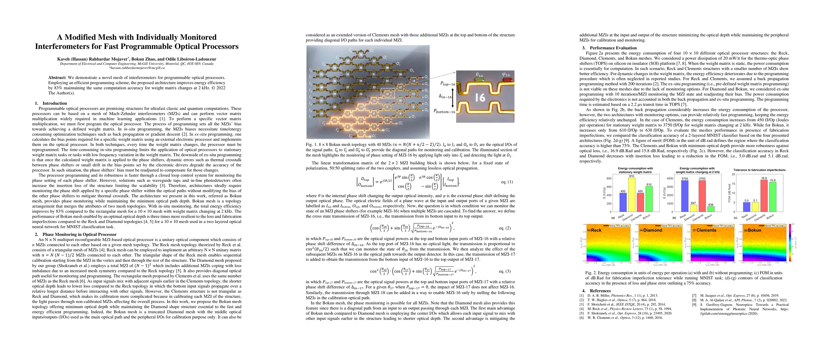 Thumbnail for A Modified Mesh with Individually Monitored Interferometers for Fast
  Programmable Optical Processors