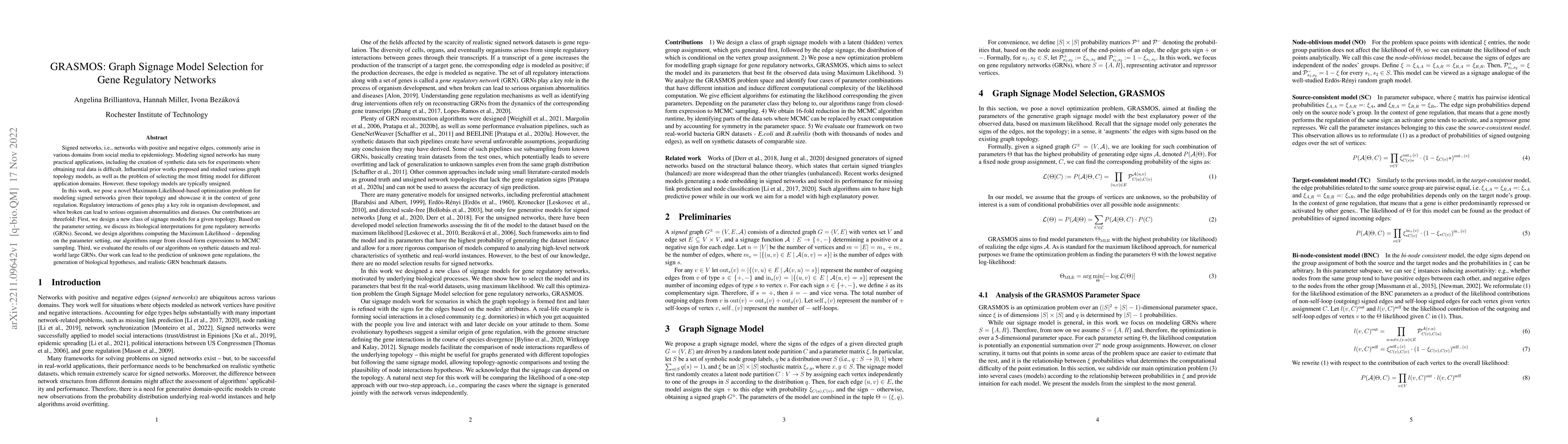 Thumbnail for GRASMOS: Graph Signage Model Selection for Gene Regulatory Networks