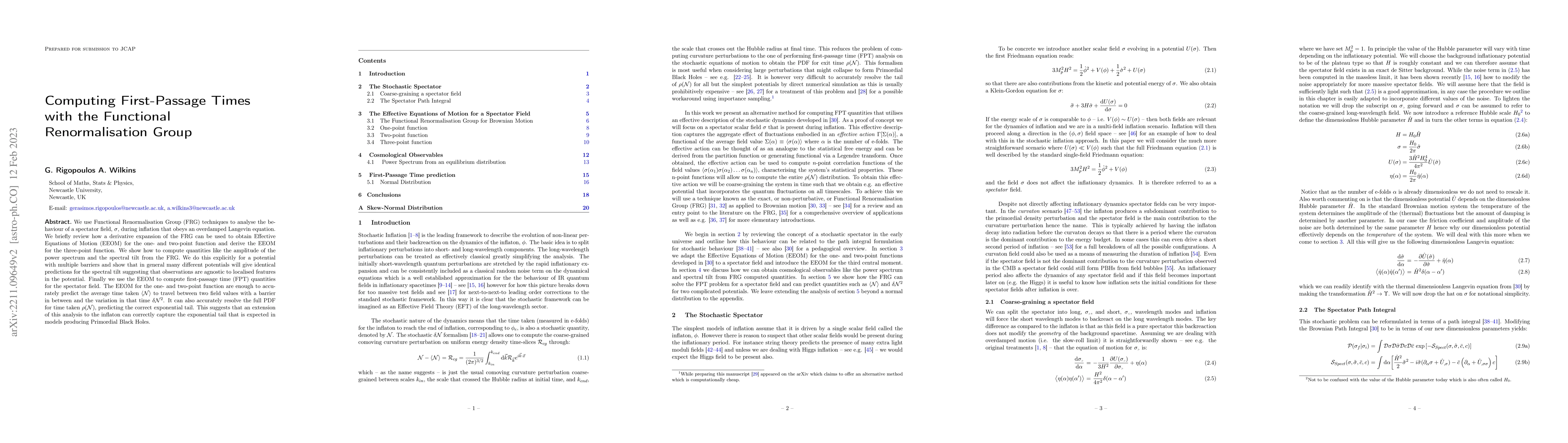 Thumbnail for Computing First-Passage Times with the Functional Renormalisation Group
