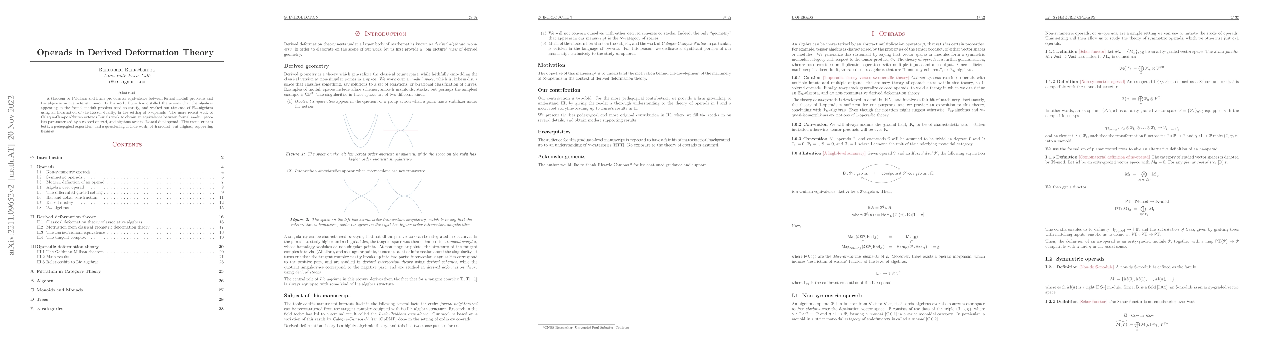 Thumbnail for Operads in Derived Deformation Theory