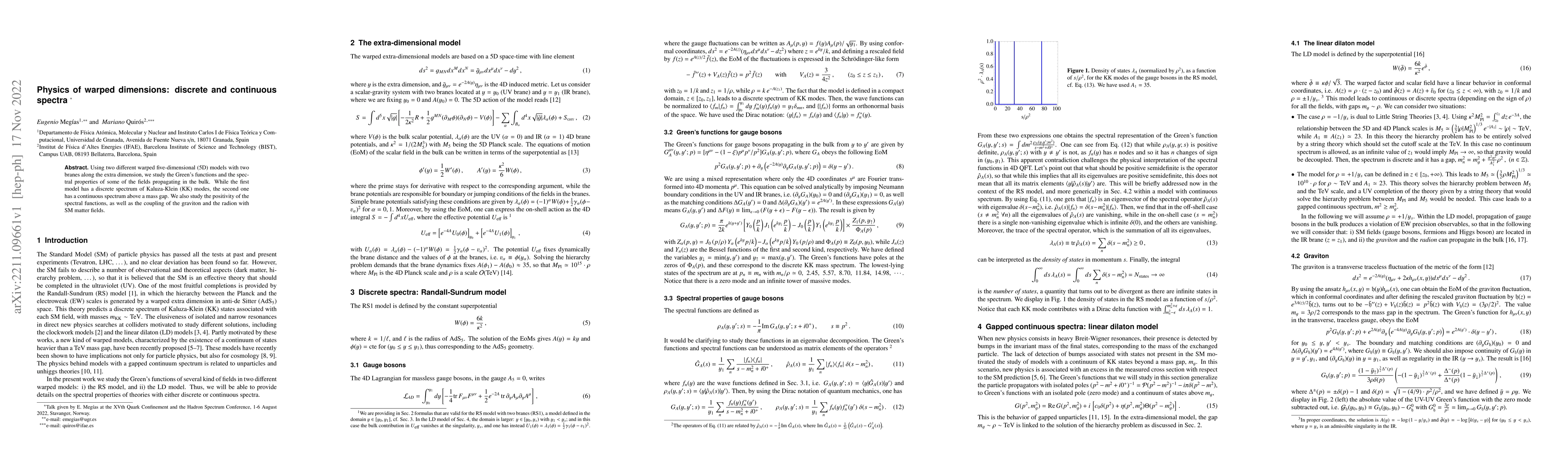 Thumbnail for Physics of warped dimensions: discrete and continuous spectra