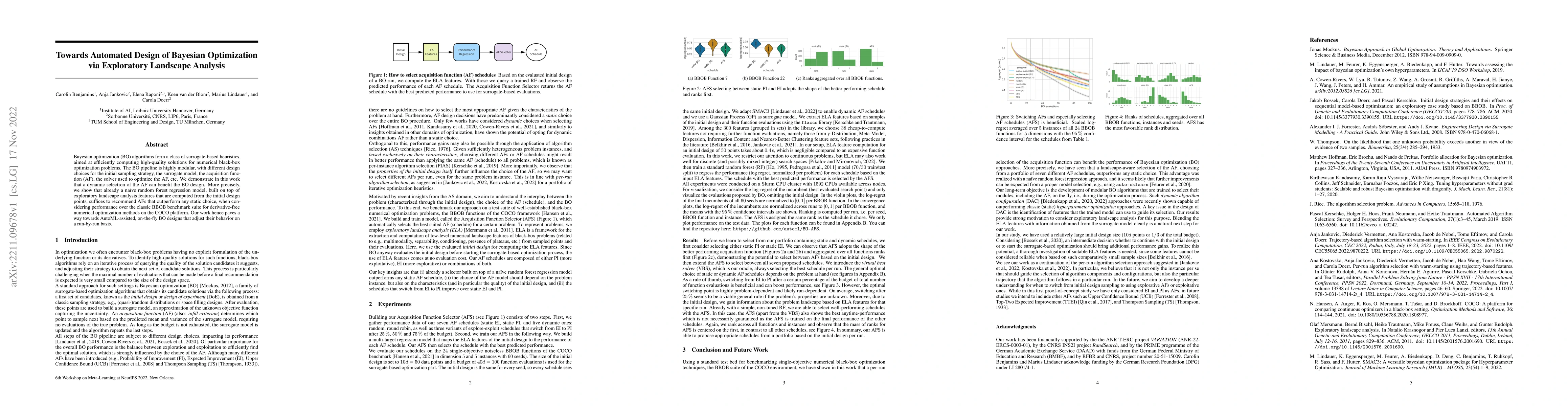 Thumbnail for Towards Automated Design of Bayesian Optimization via Exploratory
  Landscape Analysis