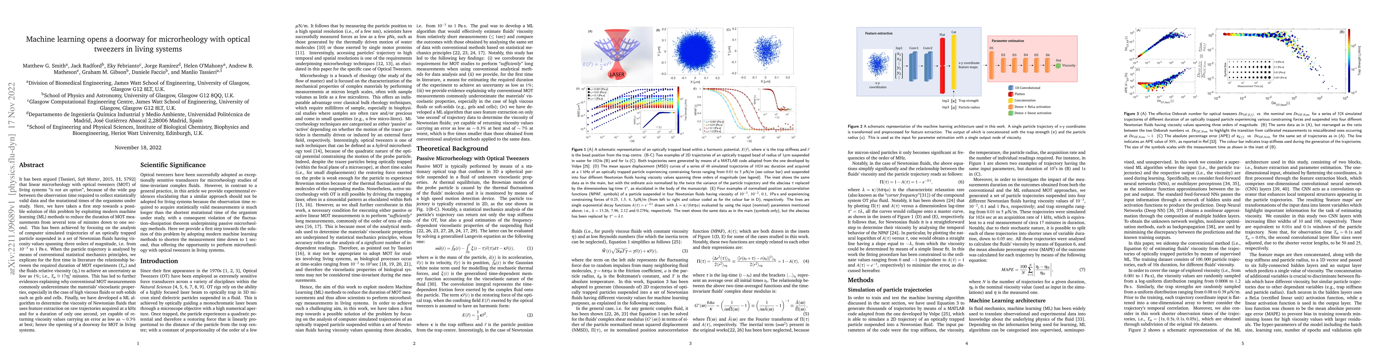 Thumbnail for Machine learning opens a doorway for microrheology with optical tweezers
  in living systems