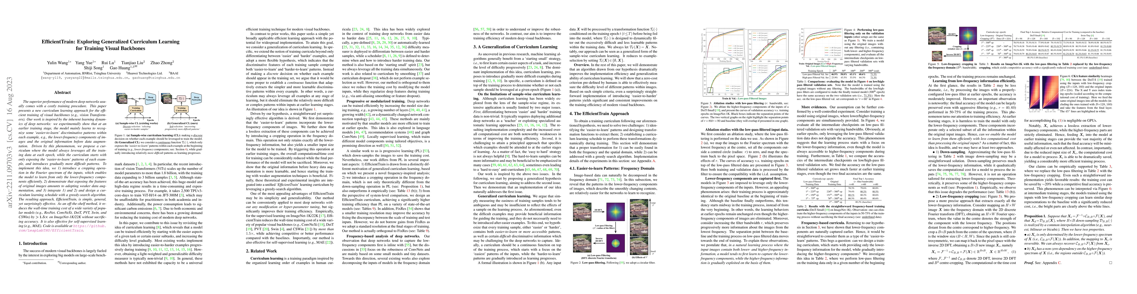 Thumbnail for EfficientTrain: Exploring Generalized Curriculum Learning for Training
  Visual Backbones