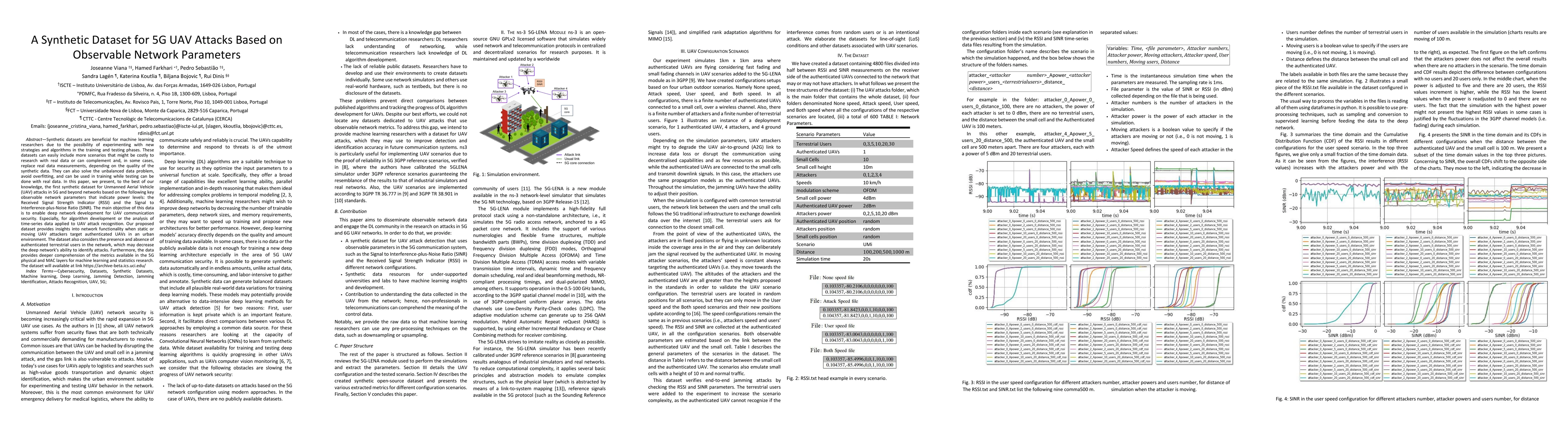 Thumbnail for A Synthetic Dataset for 5G UAV Attacks Based on Observable Network
  Parameters