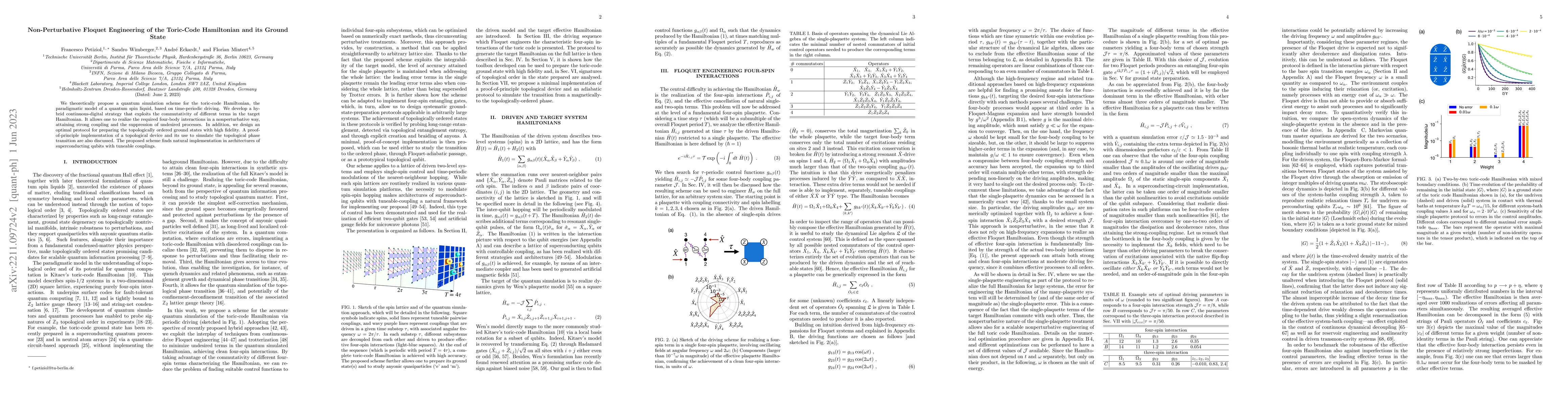 Thumbnail for Non-perturbative Floquet engineering of the toric-code Hamiltonian and
  its ground state