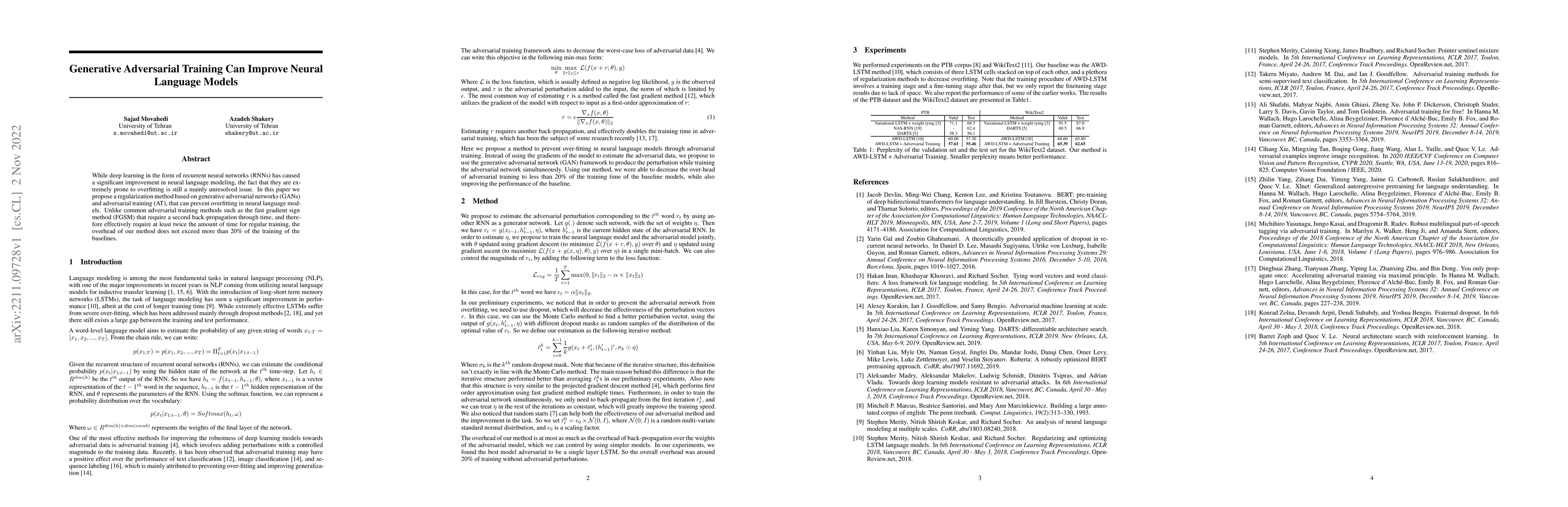 Thumbnail for Generative Adversarial Training Can Improve Neural Language Models