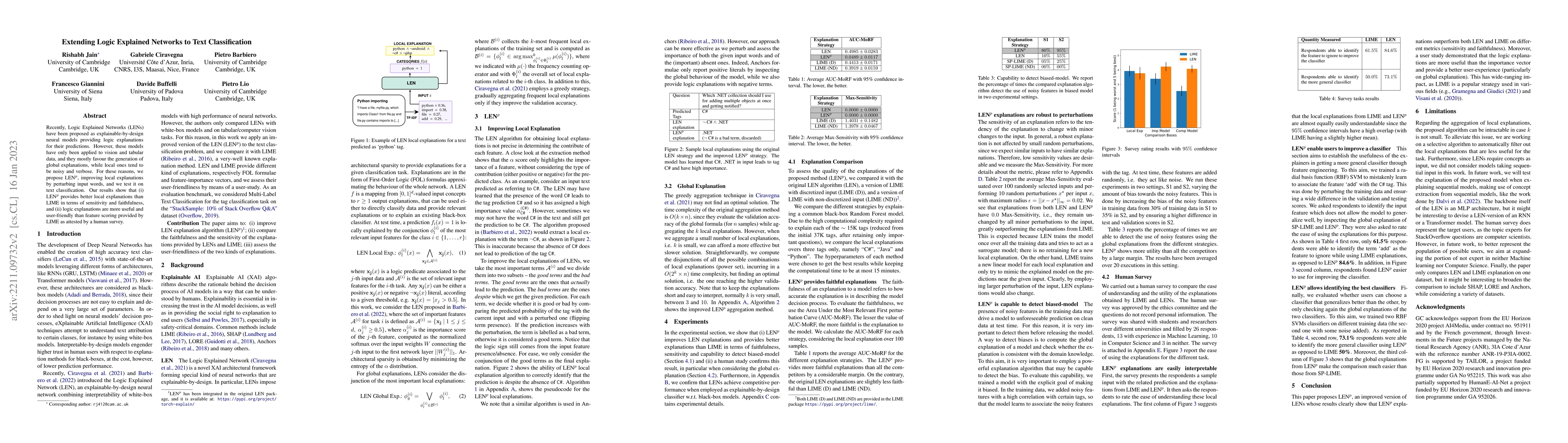 Thumbnail for Extending Logic Explained Networks to Text Classification