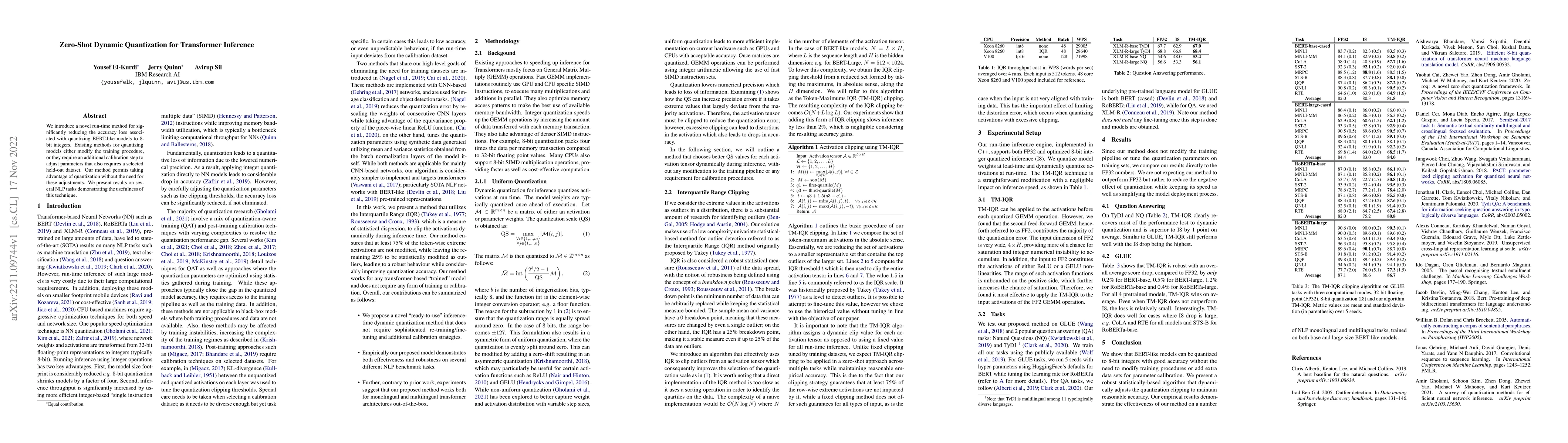 Thumbnail for Zero-Shot Dynamic Quantization for Transformer Inference