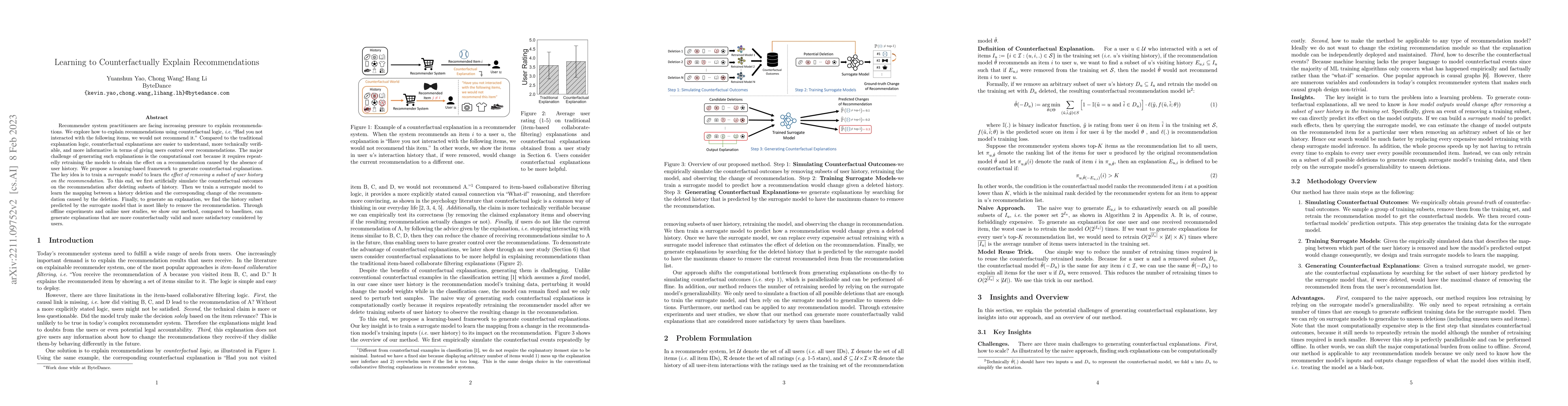 Thumbnail for Learning to Counterfactually Explain Recommendations