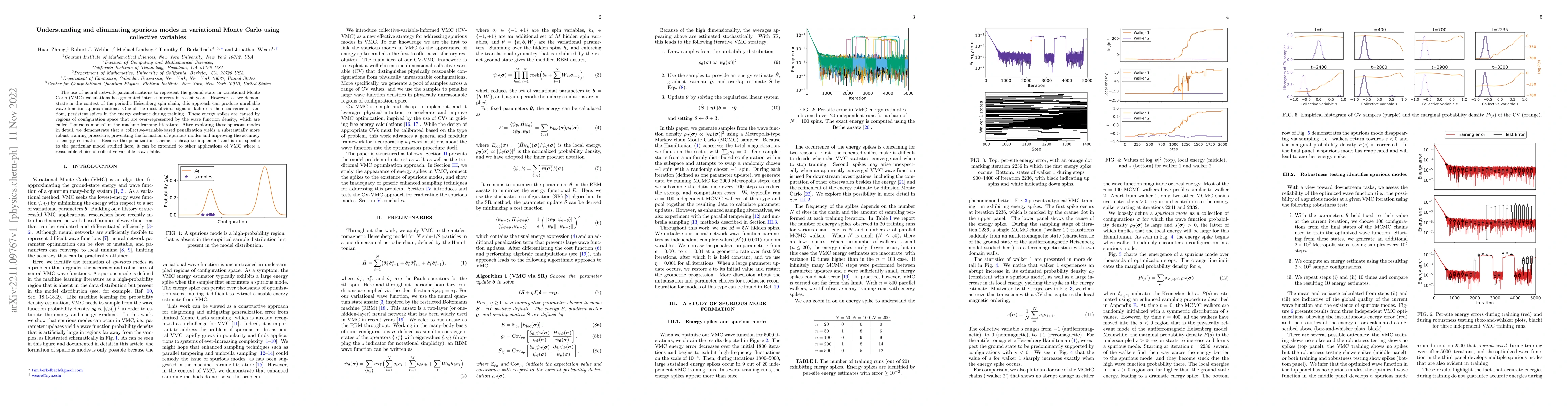 Thumbnail for Understanding and eliminating spurious modes in variational Monte Carlo
  using collective variables