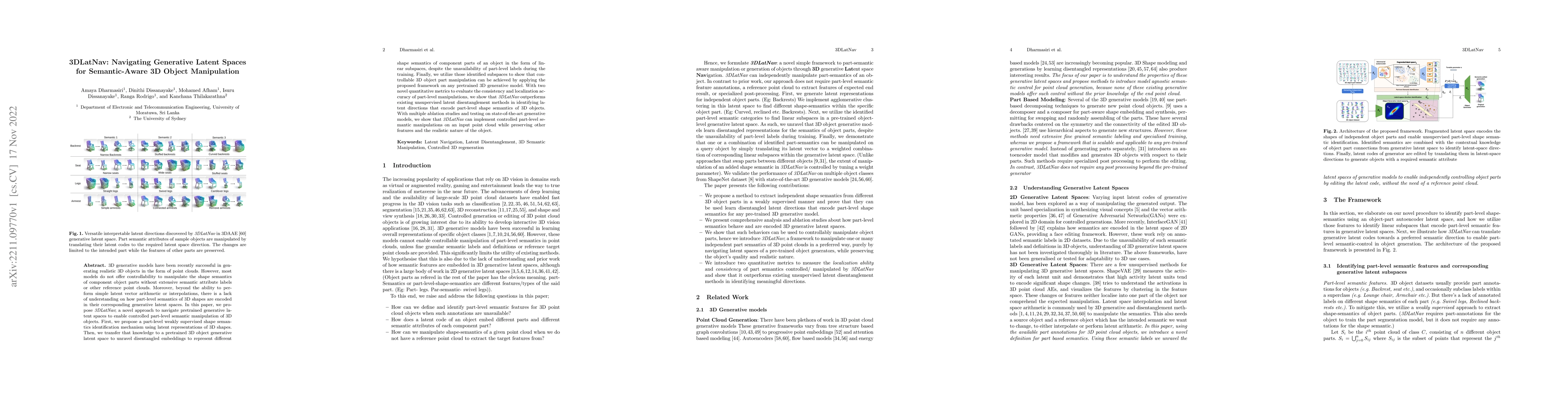 Thumbnail for 3DLatNav: Navigating Generative Latent Spaces for Semantic-Aware 3D
  Object Manipulation