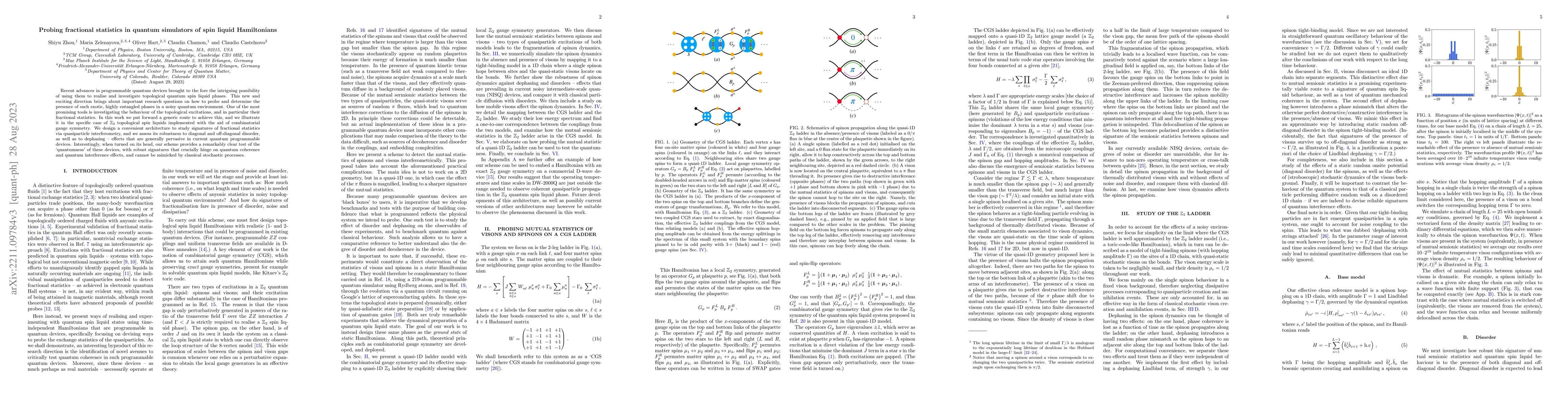 Thumbnail for Probing fractional statistics in quantum simulators of spin liquid
  Hamiltonians