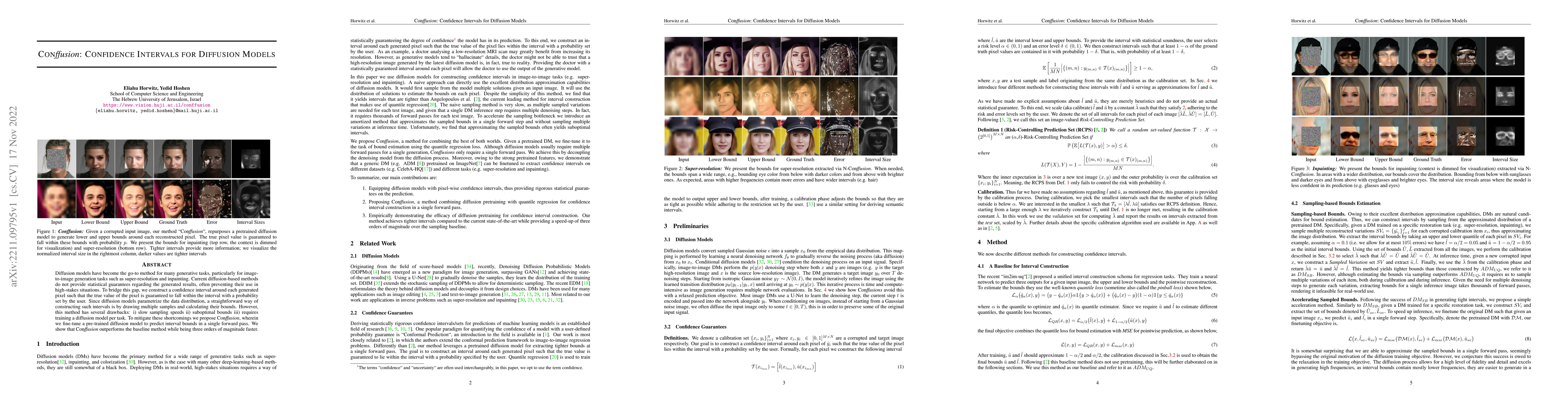 Thumbnail for Conffusion: Confidence Intervals for Diffusion Models