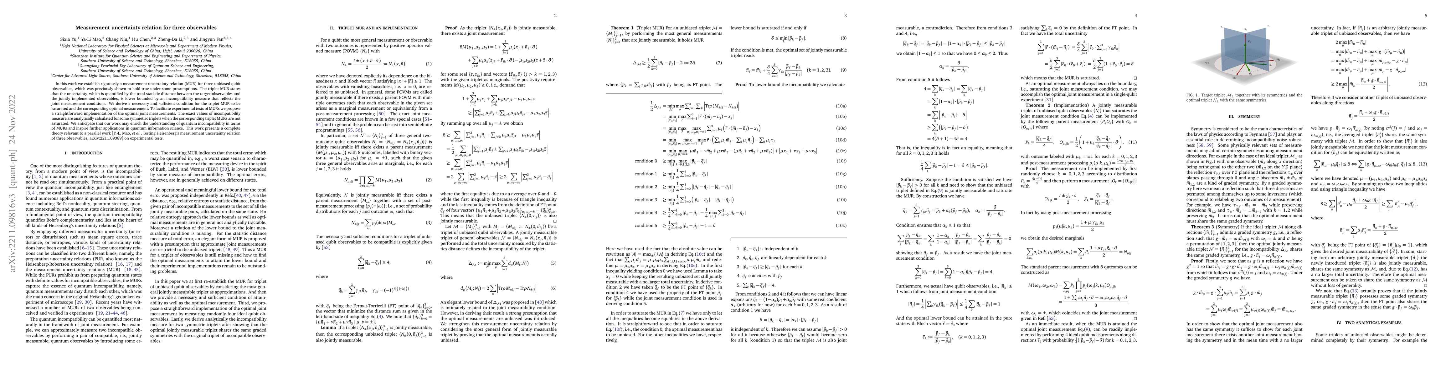 Thumbnail for Measurement uncertainty relation for three observables
