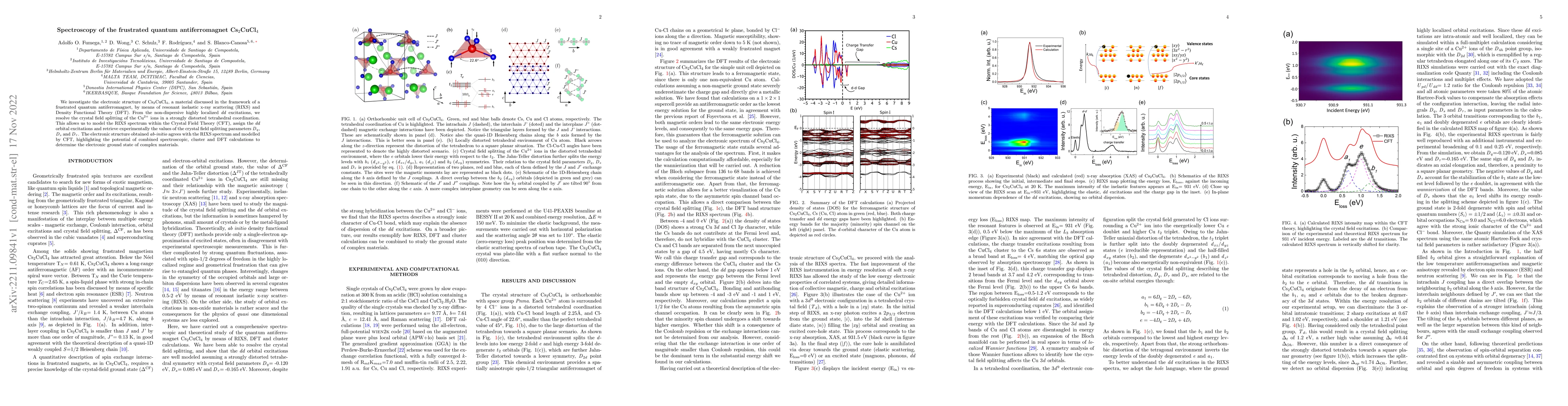 Thumbnail for Spectroscopy of the frustrated quantum antiferromagnet Cs$_2$CuCl$_4$
